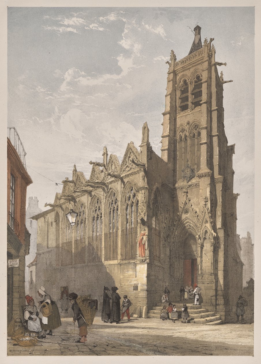 Pittoresk arkitektur i Paris, Gent, Antwerpen, Rouen: St. Severin, Paris av Thomas Shotter Boys