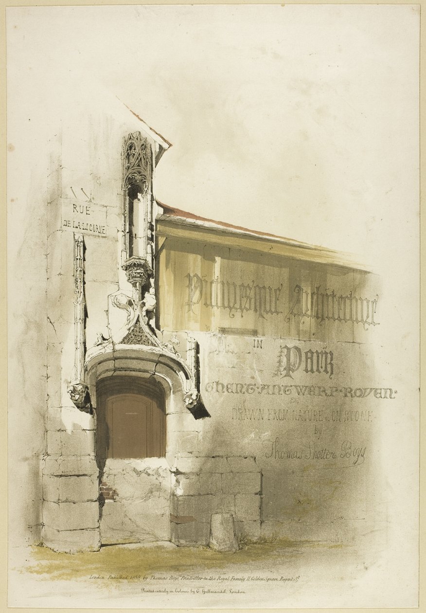 Pittoresk arkitektur i Paris, Gent, Antwerpen, Touen, etc. av Thomas Shotter Boys