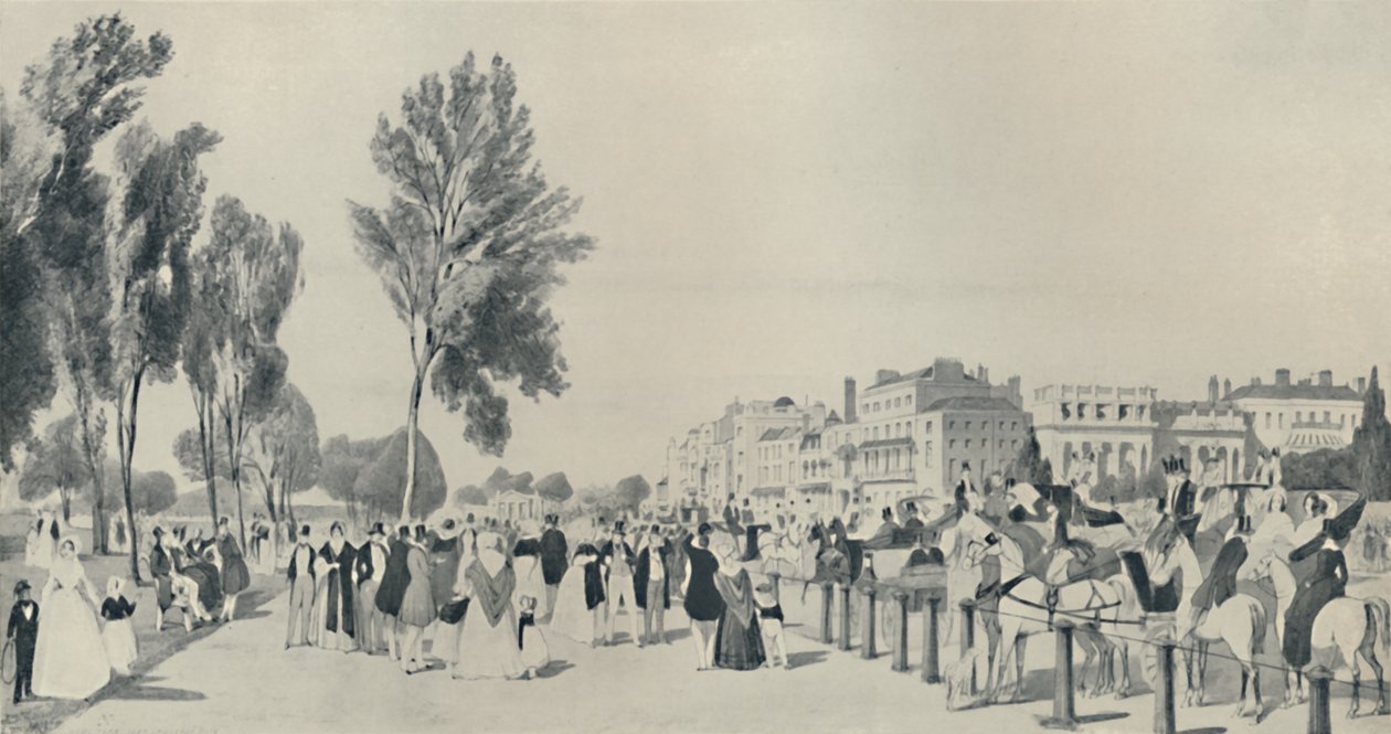Society in Hyde Park, 1842, 1920 av Thomas Shotter Boys