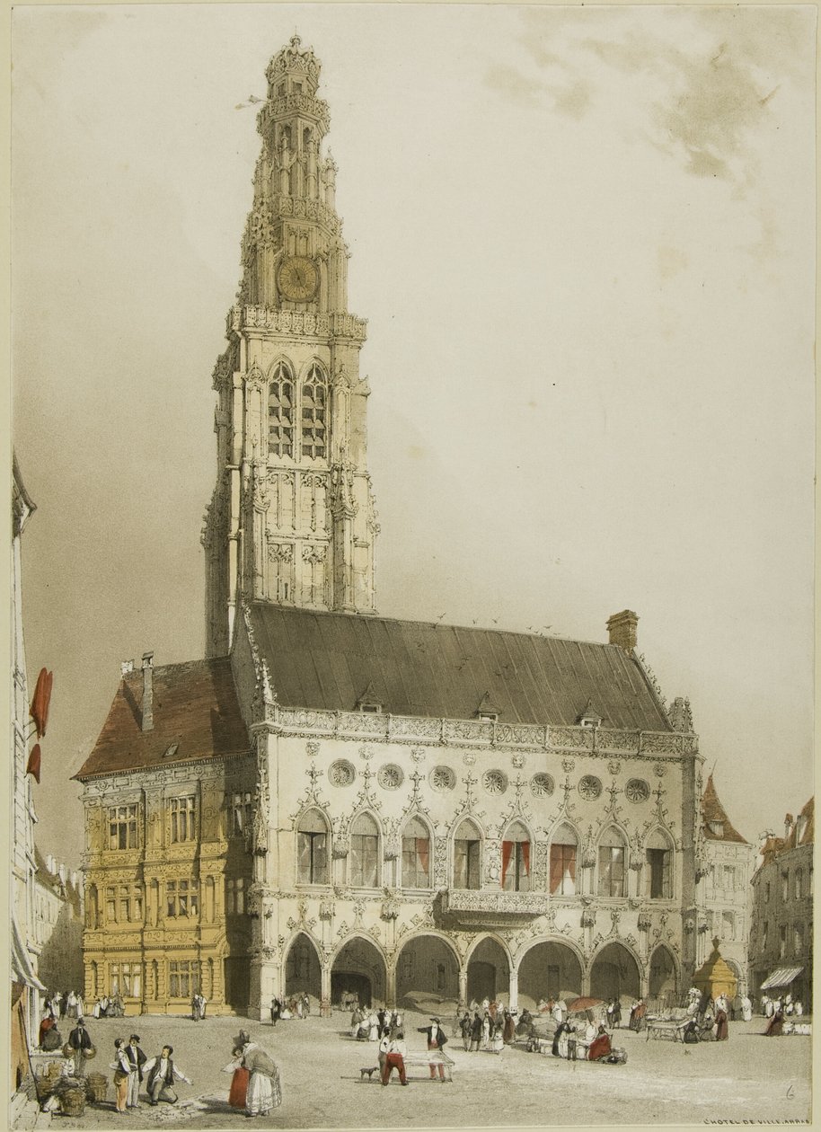 South Porch of Chartres Cathedral av Thomas Shotter Boys