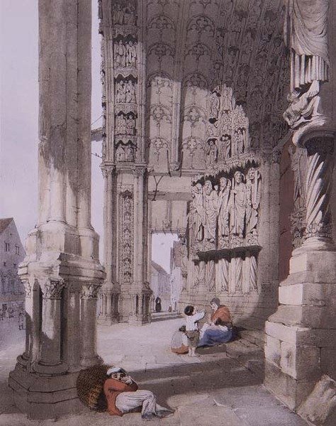 South Porch of Chartres Cathedral, illustrasjon fra 