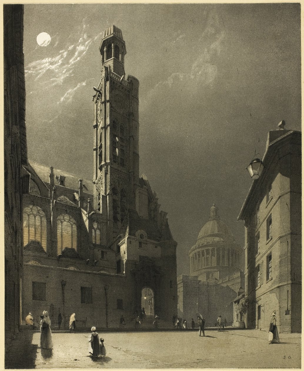 St. Etienne du Mont og Pantheon, Paris av Thomas Shotter Boys