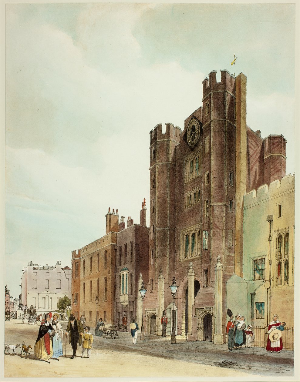 St. James Palace, plate ti fra Original Views of London as It Is av Thomas Shotter Boys