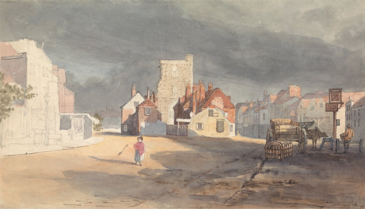 Gatescene i Stratford by Bow av Thomas Shotter Boys