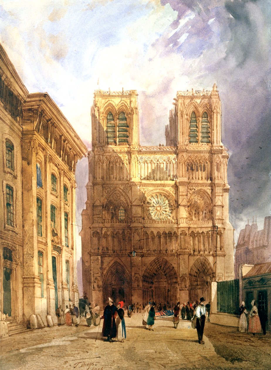 Katedralen i Notre Dame, 1836 av Thomas Shotter Boys