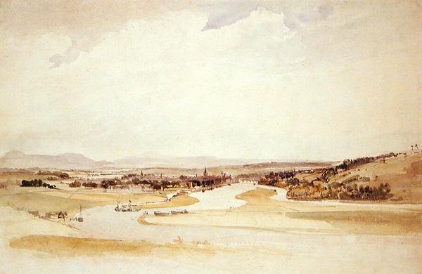 Seinen i Rouen (akvarell på papir) av Thomas Shotter Boys