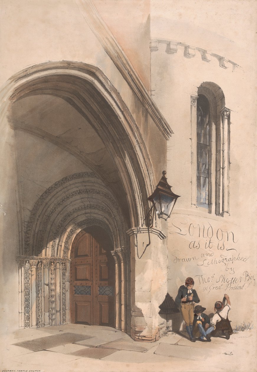 Tittelside til et sett med litografier fra London av Thomas Shotter Boys