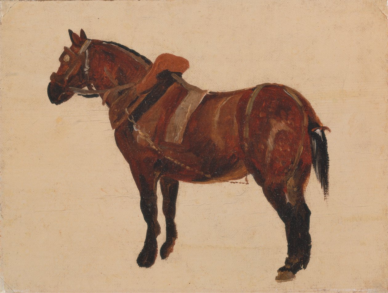 Studie av en arbeidshest av Thomas Sidney Cooper