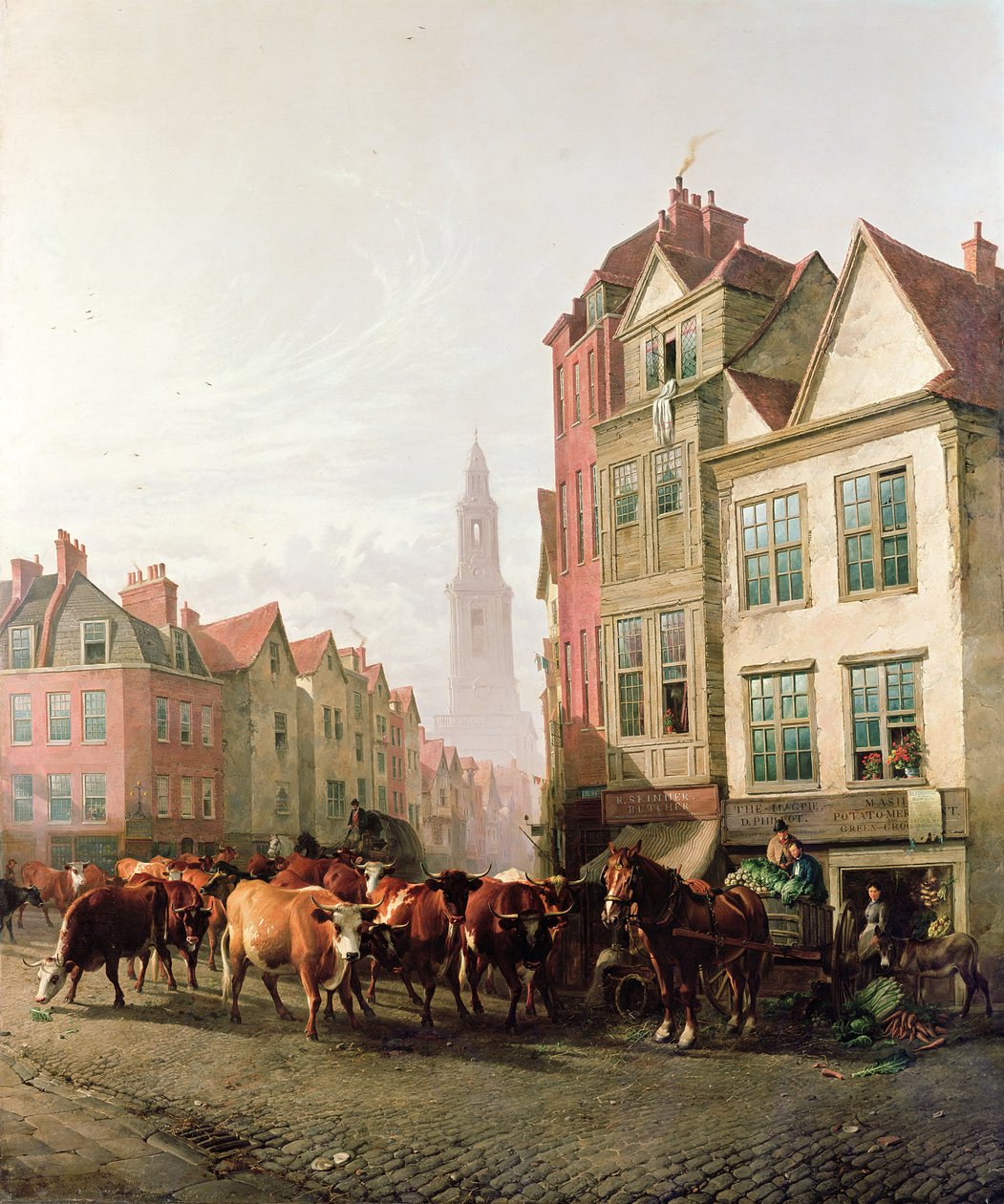 The Old Smithfield Market, 1887 av Thomas Sidney Cooper