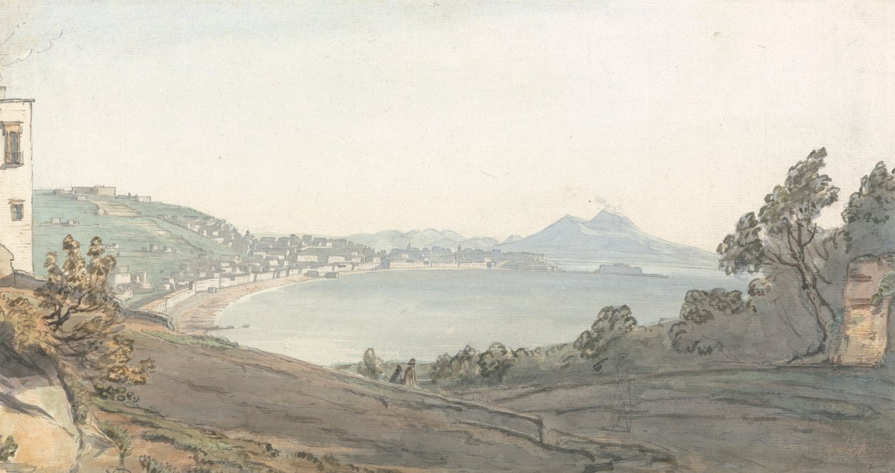 Chiaja av Napoli fra Posillipo av Thomas Smith of Derby