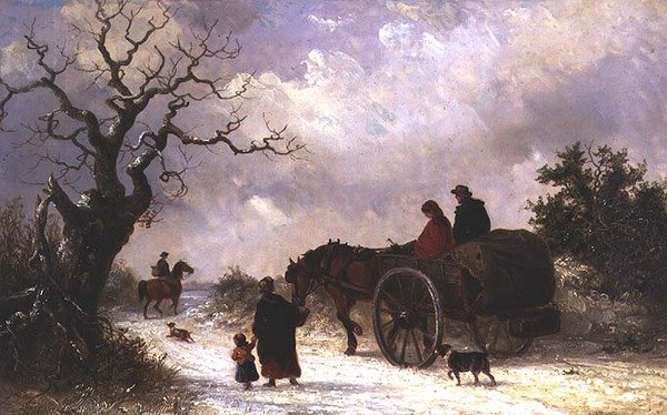Home from Market (olje på lerret) av Thomas Smythe
