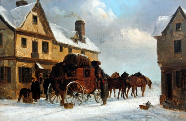 Lossing av scenen (olje på lerret) av Thomas Smythe