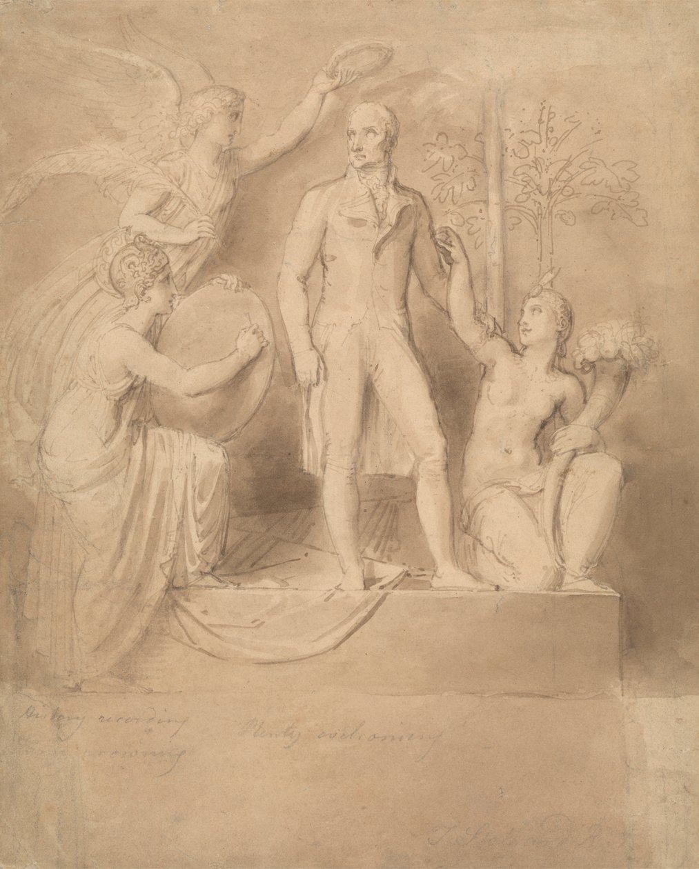 En studie for Wellington-monumentet av Thomas Stothard