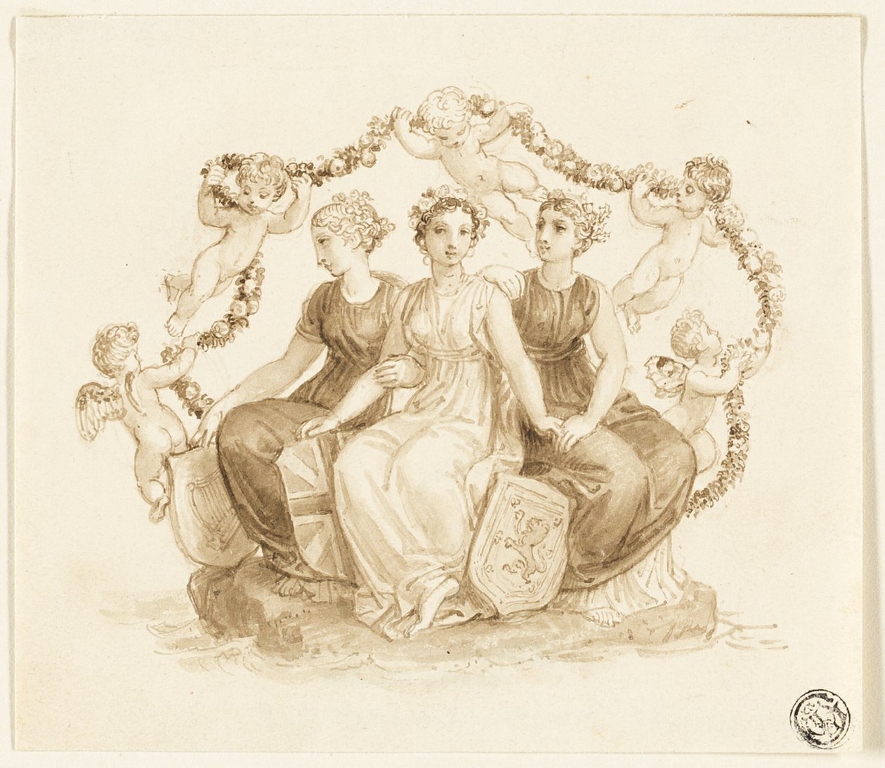 Allegori av England, Skottland og Irland av Thomas Stothard
