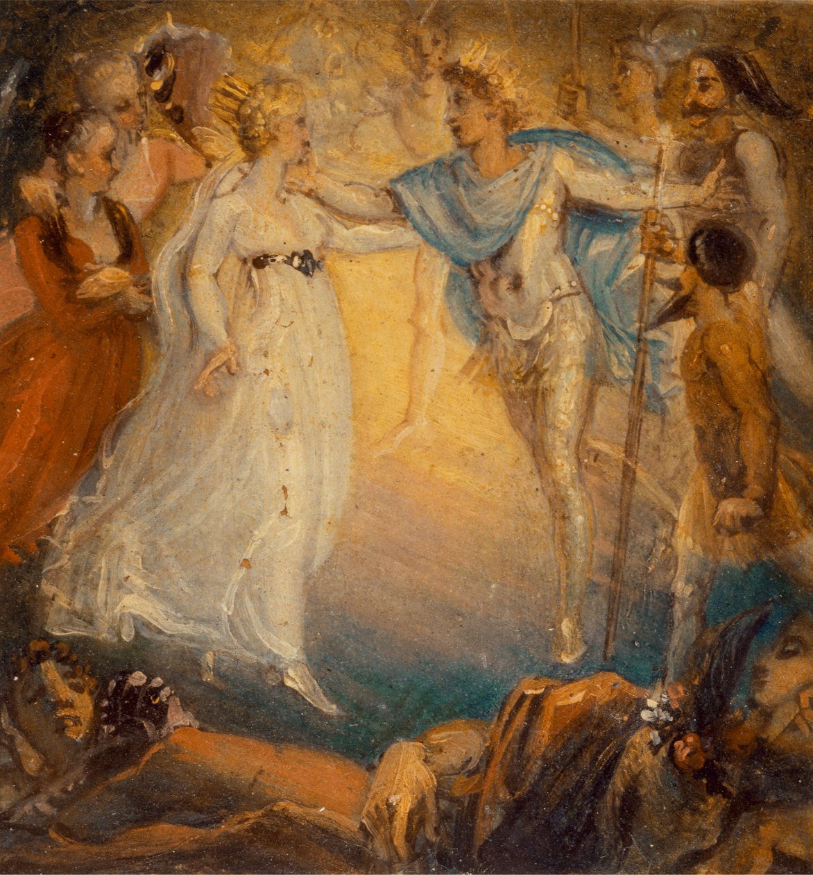 Oberon og Titania fra "A Midsummer Night's Dream", akt IV, Scene i av Thomas Stothard