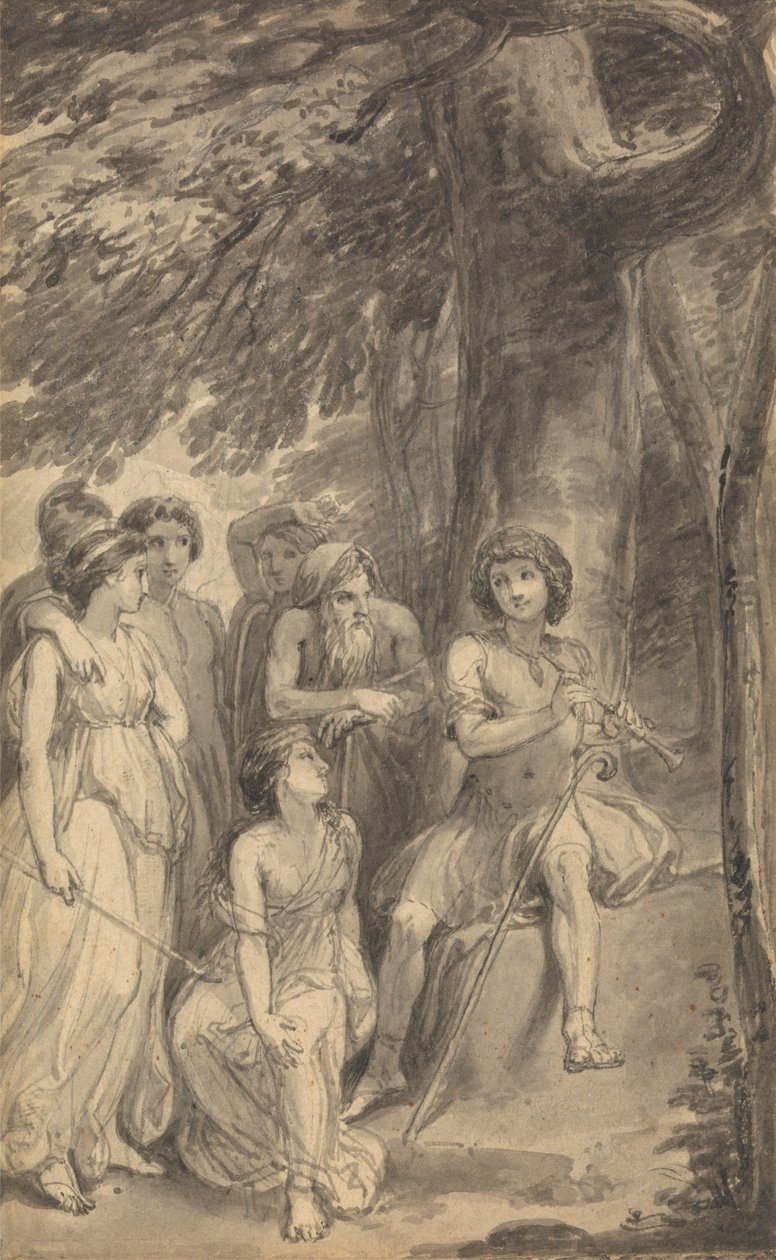En av seks illustrasjoner til Fenelons "The Adventures of Telemachus son of Ulysses" av Thomas Stothard