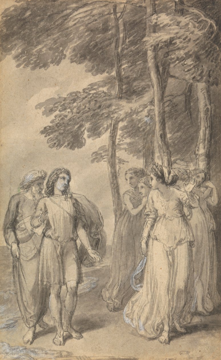 En av seks illustrasjoner til Fenelons "The Adventures of Telemachus son of Ulysses" av Thomas Stothard