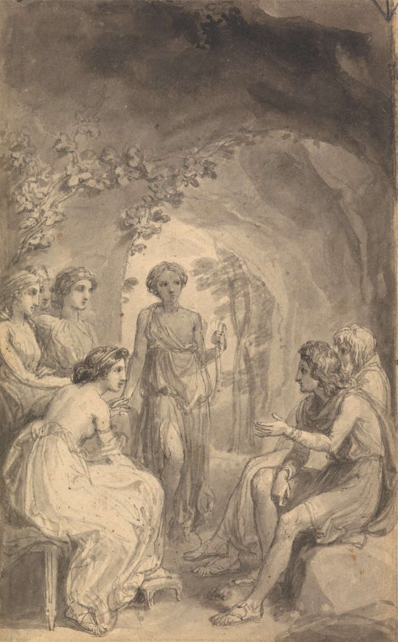 En av seks illustrasjoner til Fenelons "The Adventures of Telemachus son of Ulysses" av Thomas Stothard