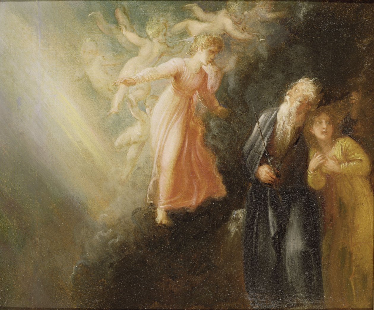 Prospero, Miranda og Ariel, fra 