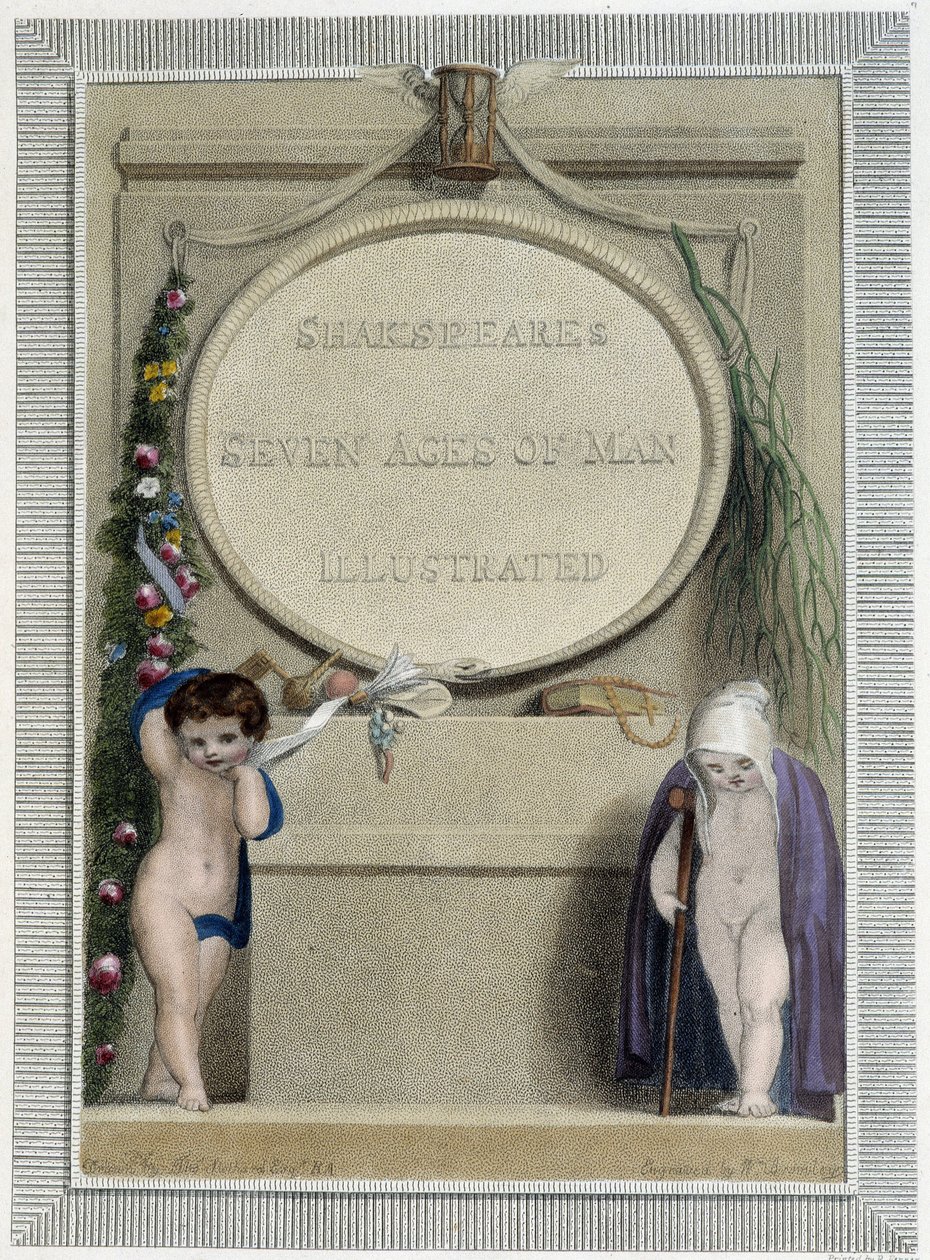 Shakespeare: The Seven Ages of Man, frontispice av Thomas Stothard