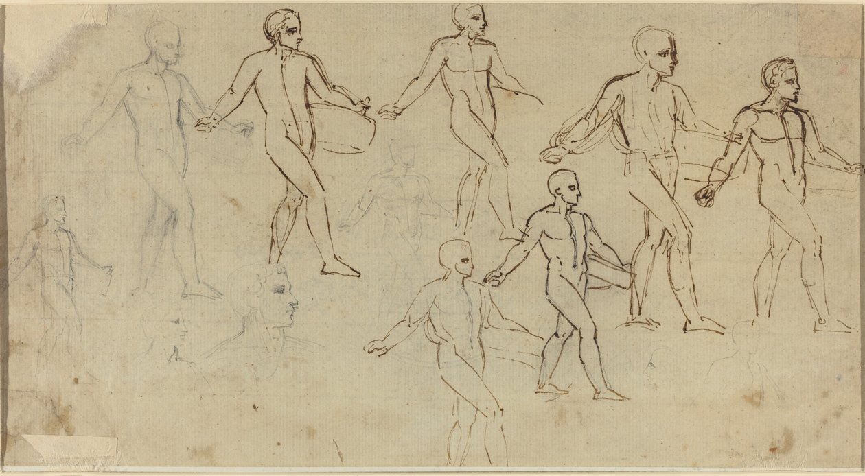 Studies of a Sower (Illustrasjon for Thomsons årstider) av Thomas Stothard