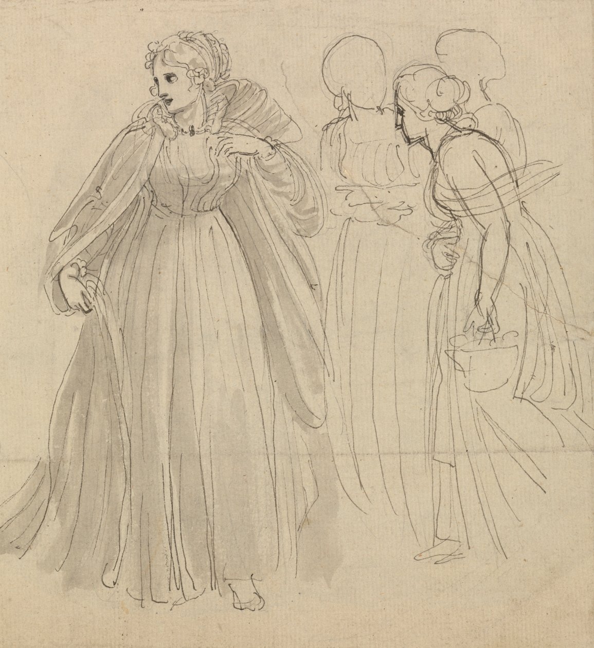 Study for Illustration - En prinsesse med hennes ledsagere av Thomas Stothard