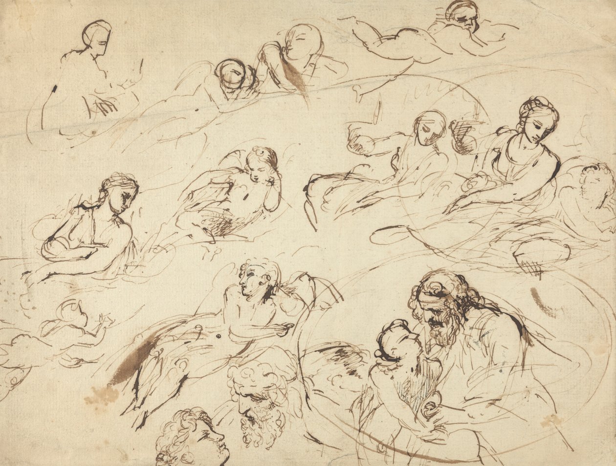 Studie for Telemachus av Thomas Stothard