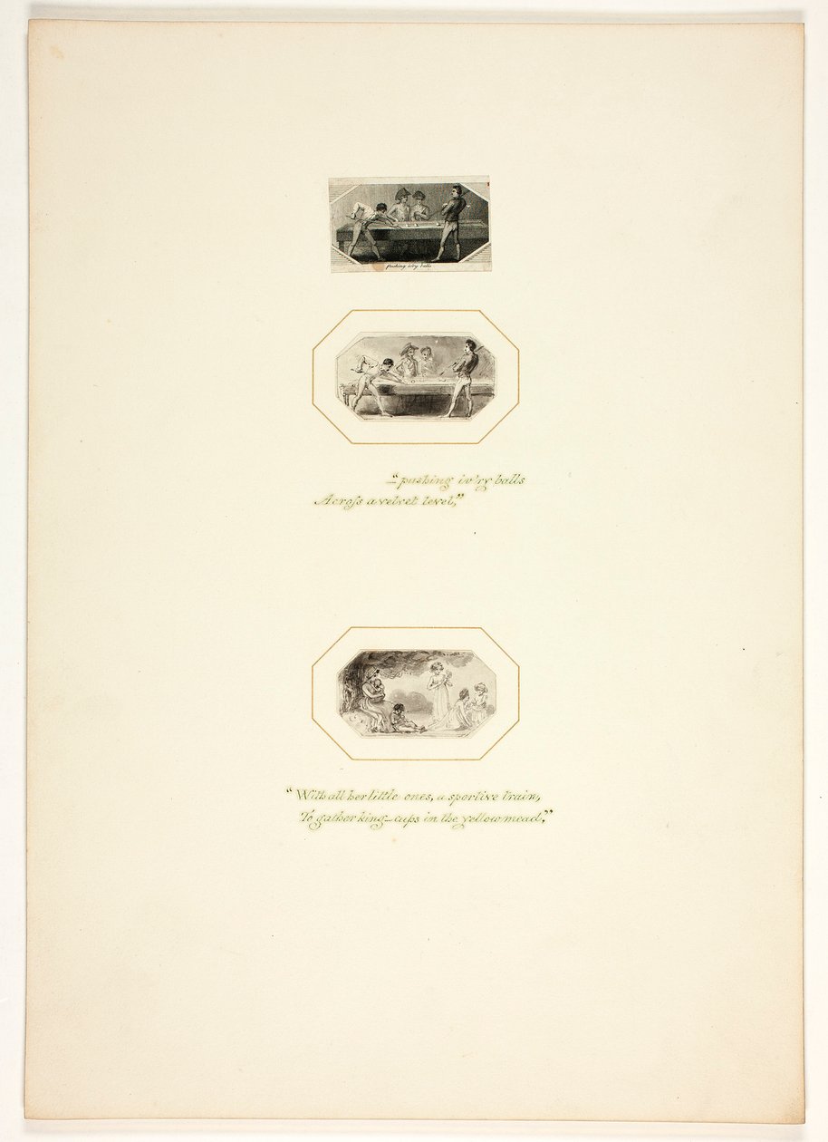 Studie til en plansje fra The Task av Thomas Stothard