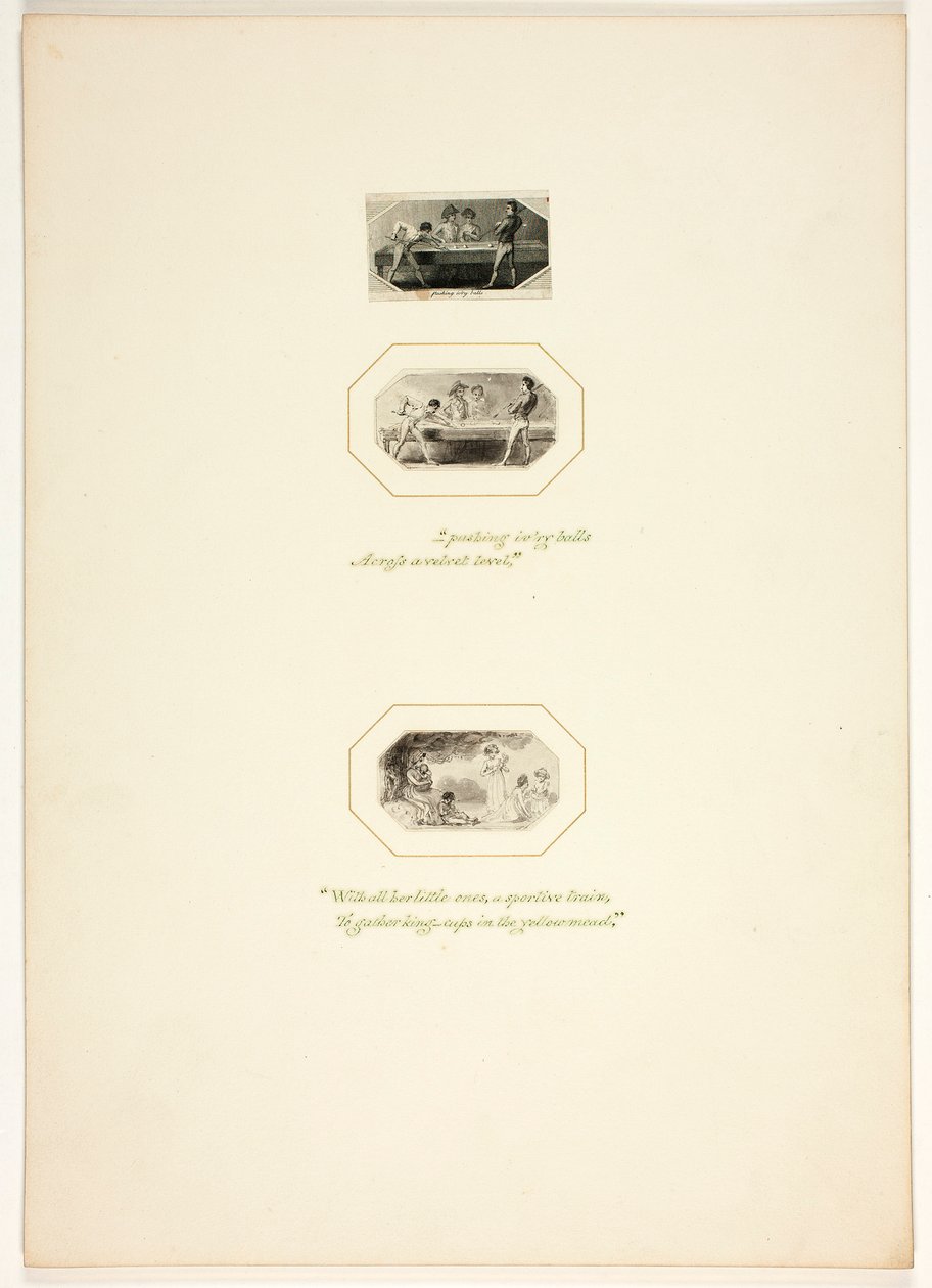 Studie til en plansje fra Oppgaven av Thomas Stothard