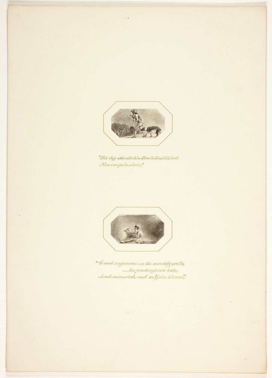 Studie til en plansje fra «The Task» av Thomas Stothard