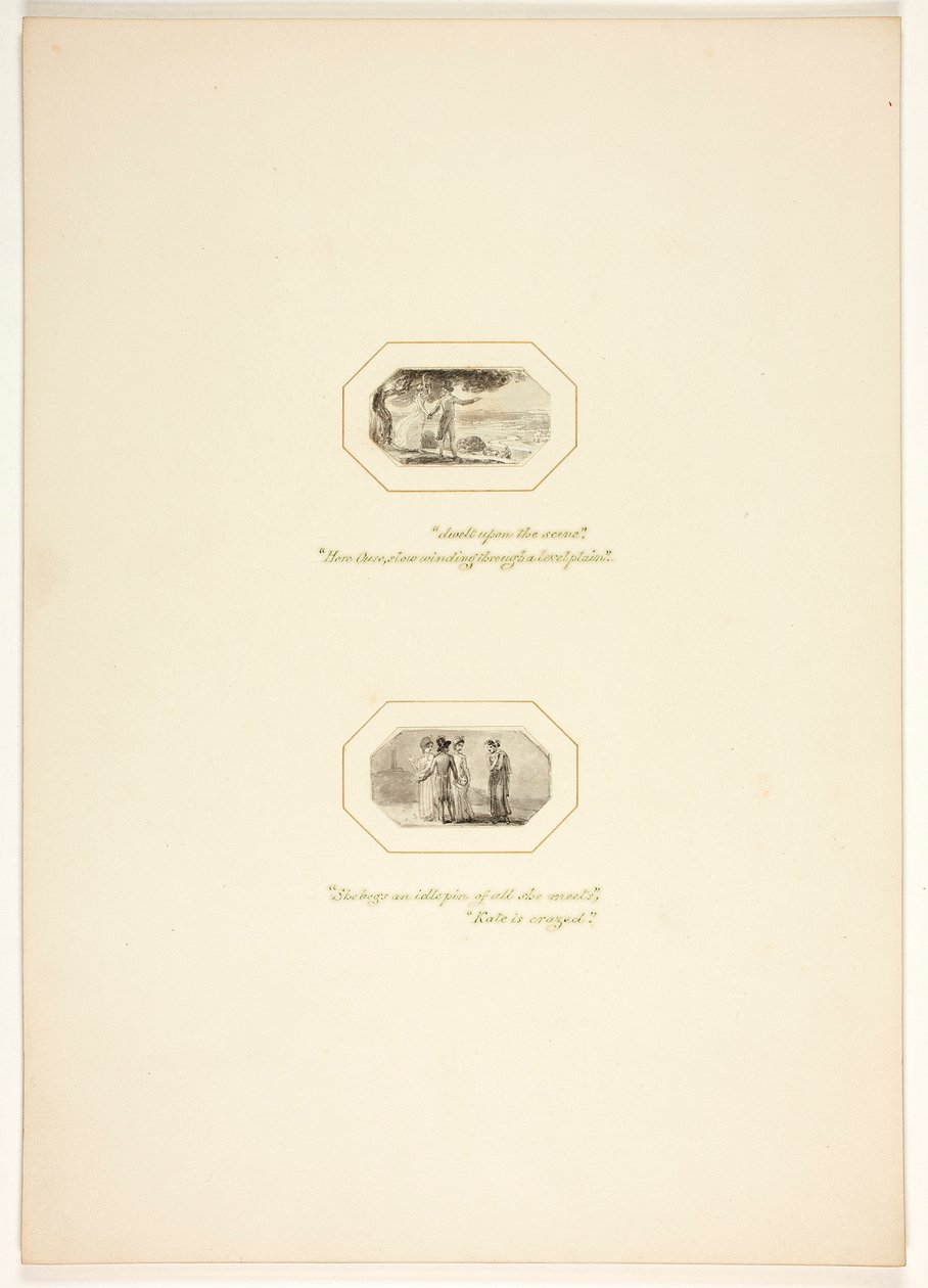 Studie til en plansje fra Oppgaven av Thomas Stothard