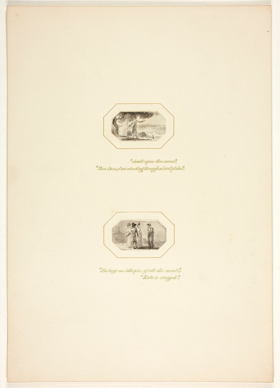 Studie til en plansje fra Oppgaven av Thomas Stothard