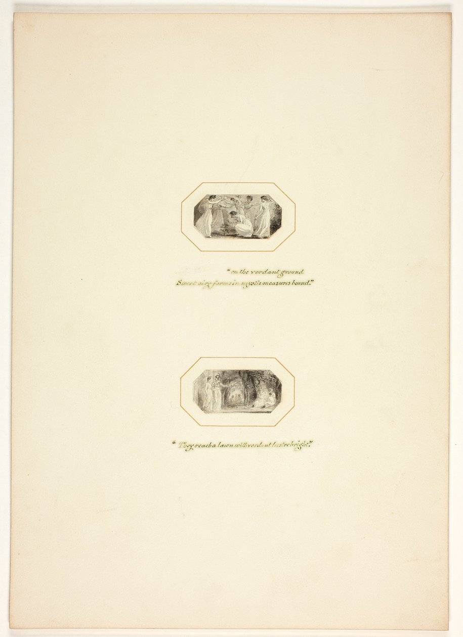 Studie für eine Platte aus The Task av Thomas Stothard