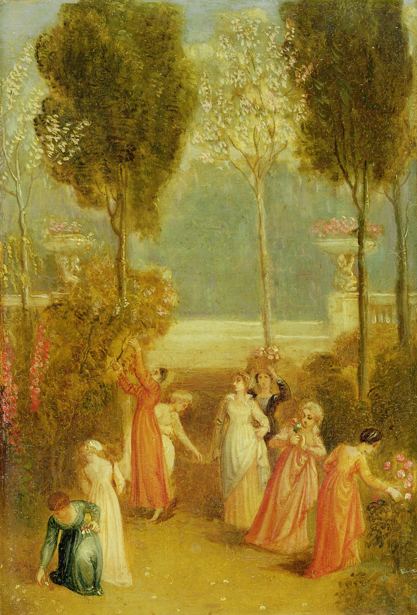 The Garden, ca. 1820 (olje på panel) av Thomas Stothard