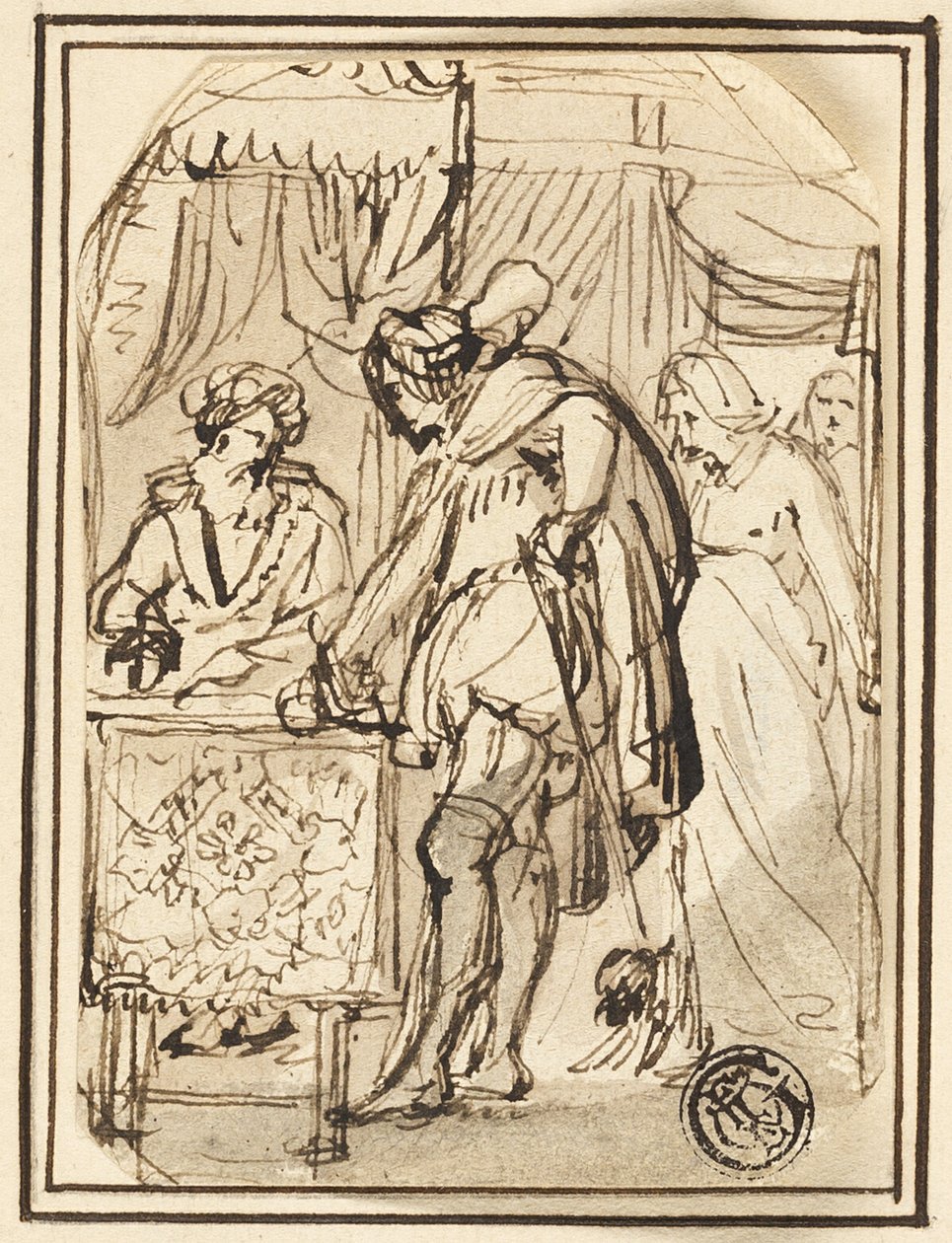 Ung mann ved skriverens bord av Thomas Stothard