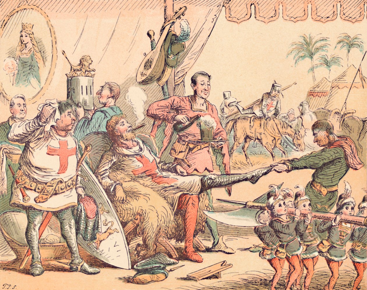 Kong Richard I i Palestina, c1884 av Thomas Strong Seccombe