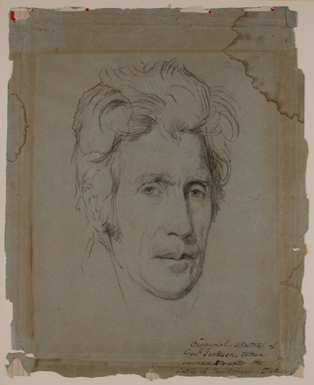 Andrew Jackson, etter slaget ved New Orleans, ca. 1815 (tegning) av Thomas Sully