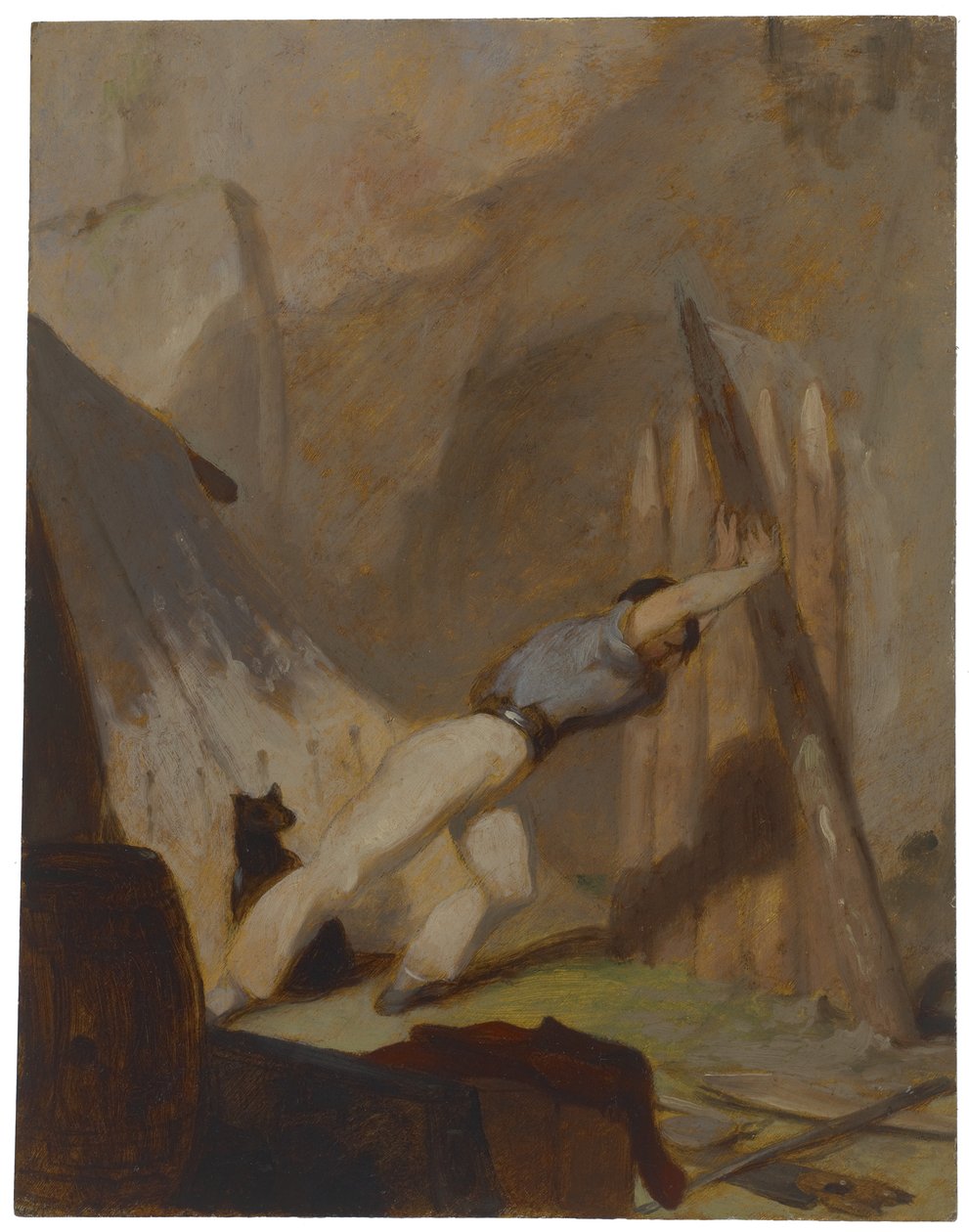 Bygge et tilfluktsrom, ca. 1856 av Thomas Sully