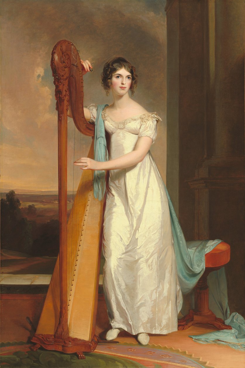 Dame med harpe: Eliza Ridgely av Thomas Sully