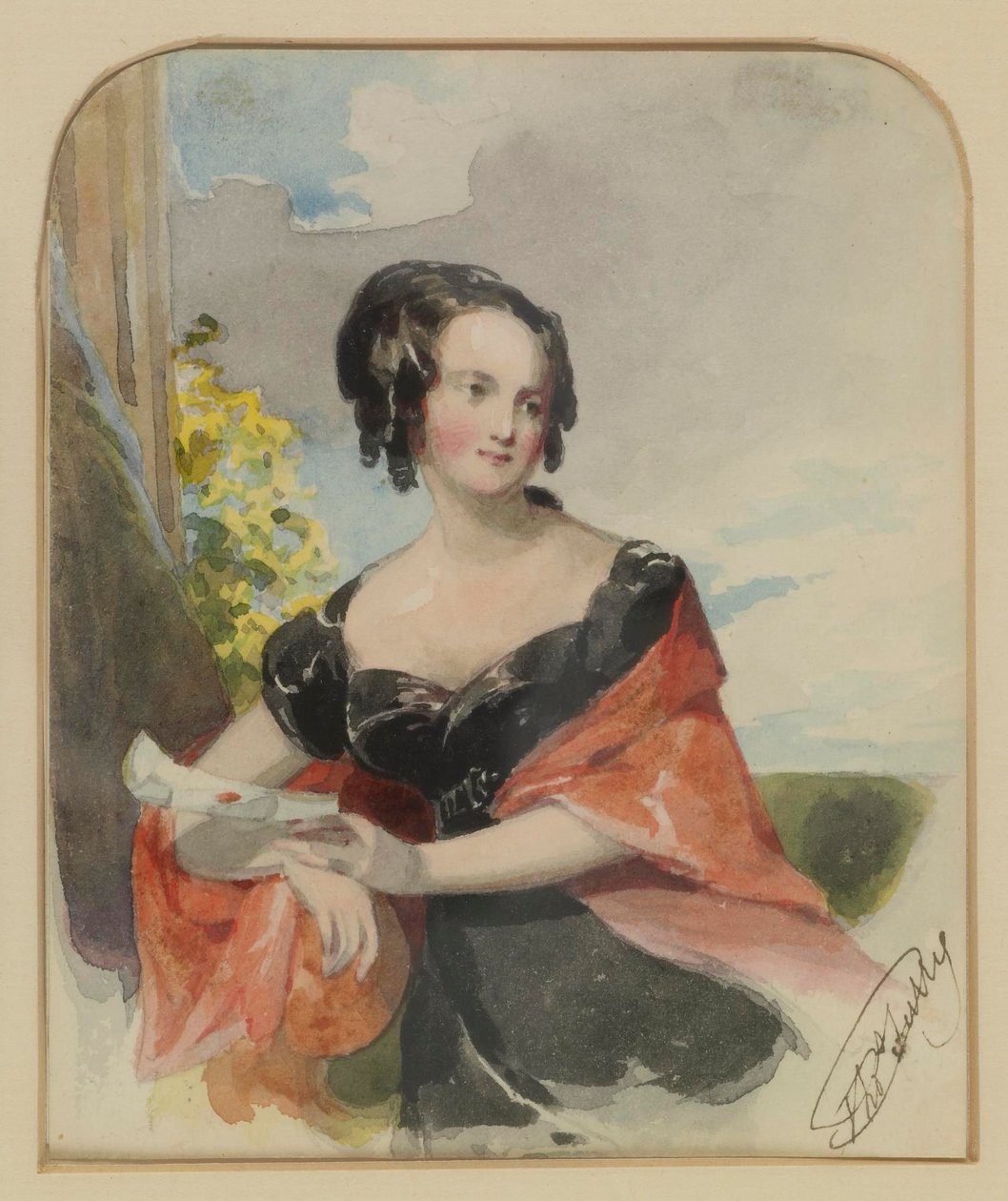Portrett av en dame av Thomas Sully