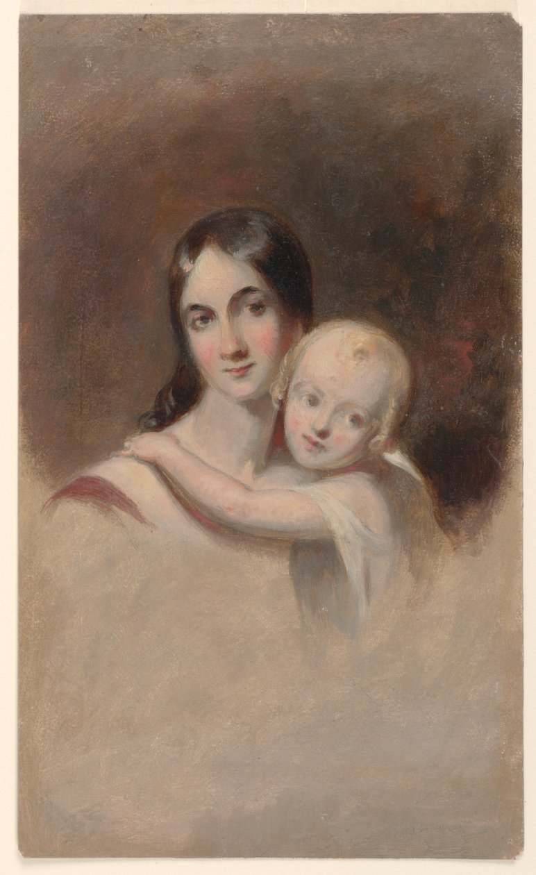 Studie for «Portrait of Mrs. James Robb and her Three Children», Ogden Museum of Southern Art, New Orleans, LA av Thomas Sully