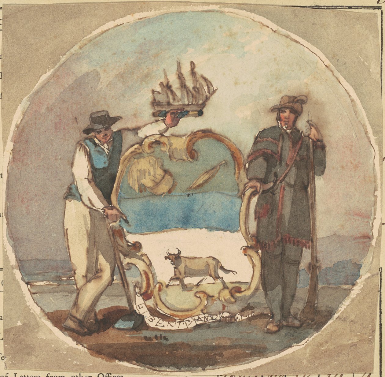 Studie for "The Great Seal of the State of Delaware" av Thomas Sully