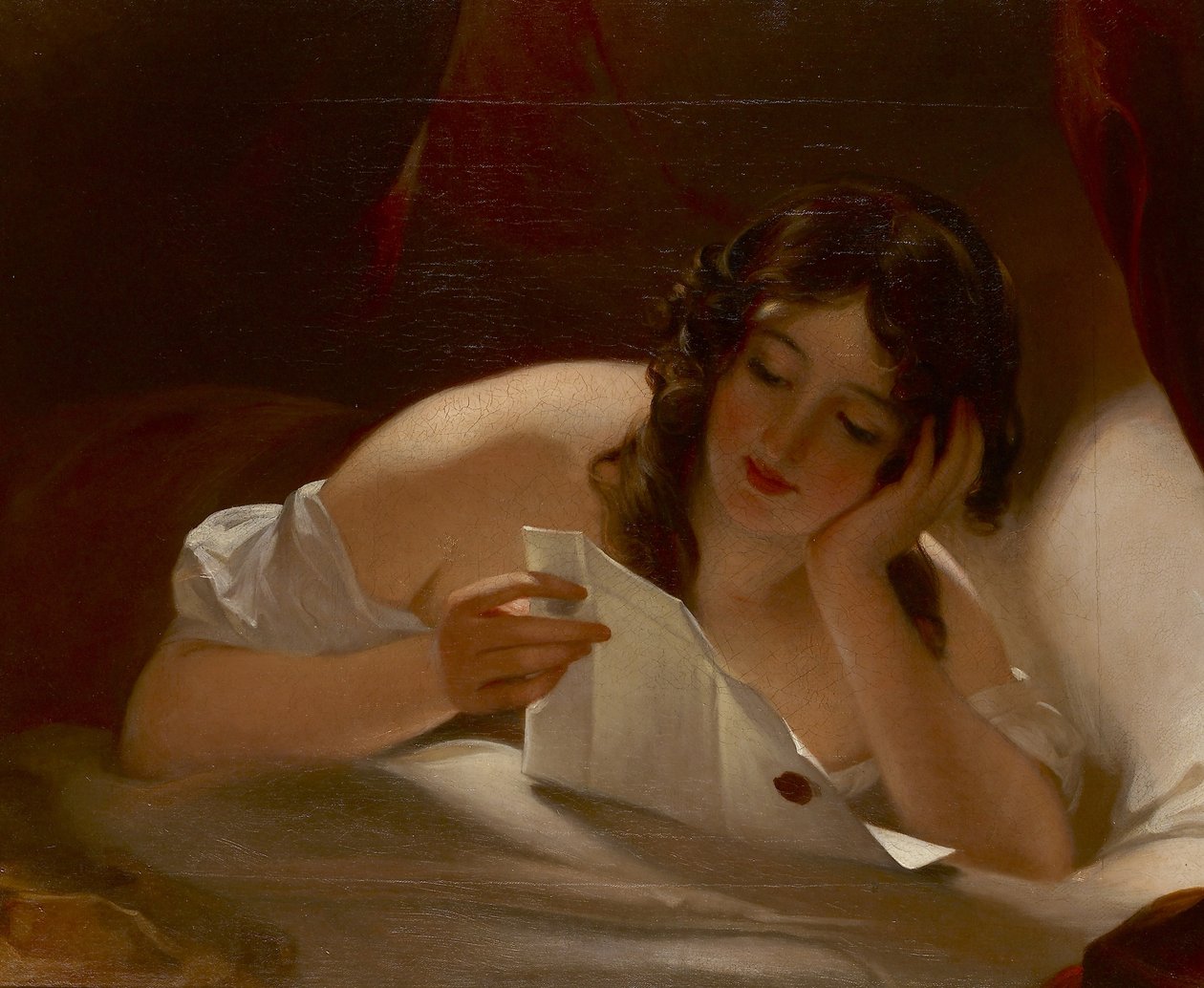 Kjærlighetsbrevet, 1834 av Thomas Sully