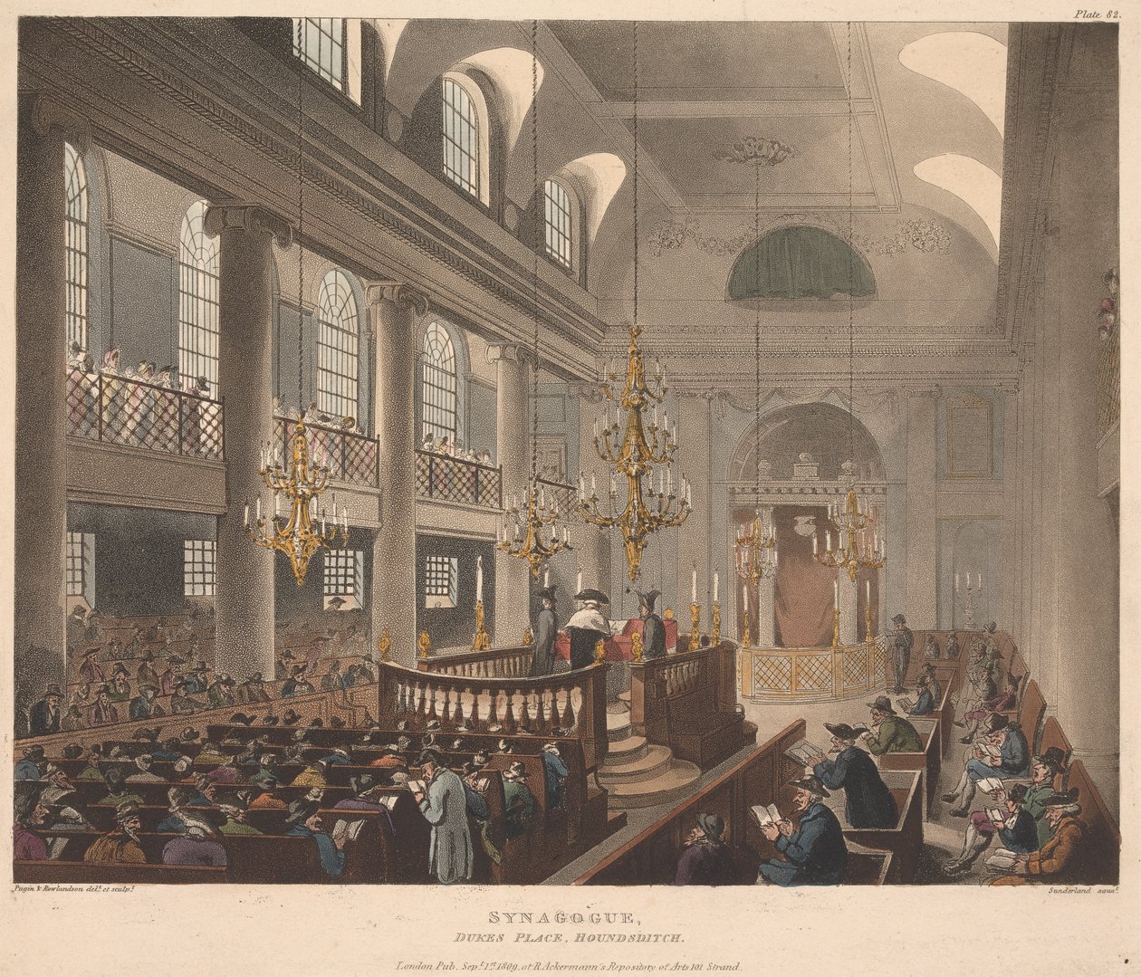 Synagoge, Duke's Place, Houndsditch av Thomas Sunderland