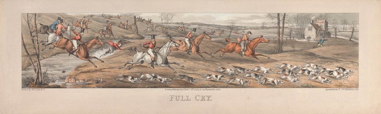 Et sett på fire: Full Cry. London, pub. av Thos. McLean, 1824 av Thomas Sutherland