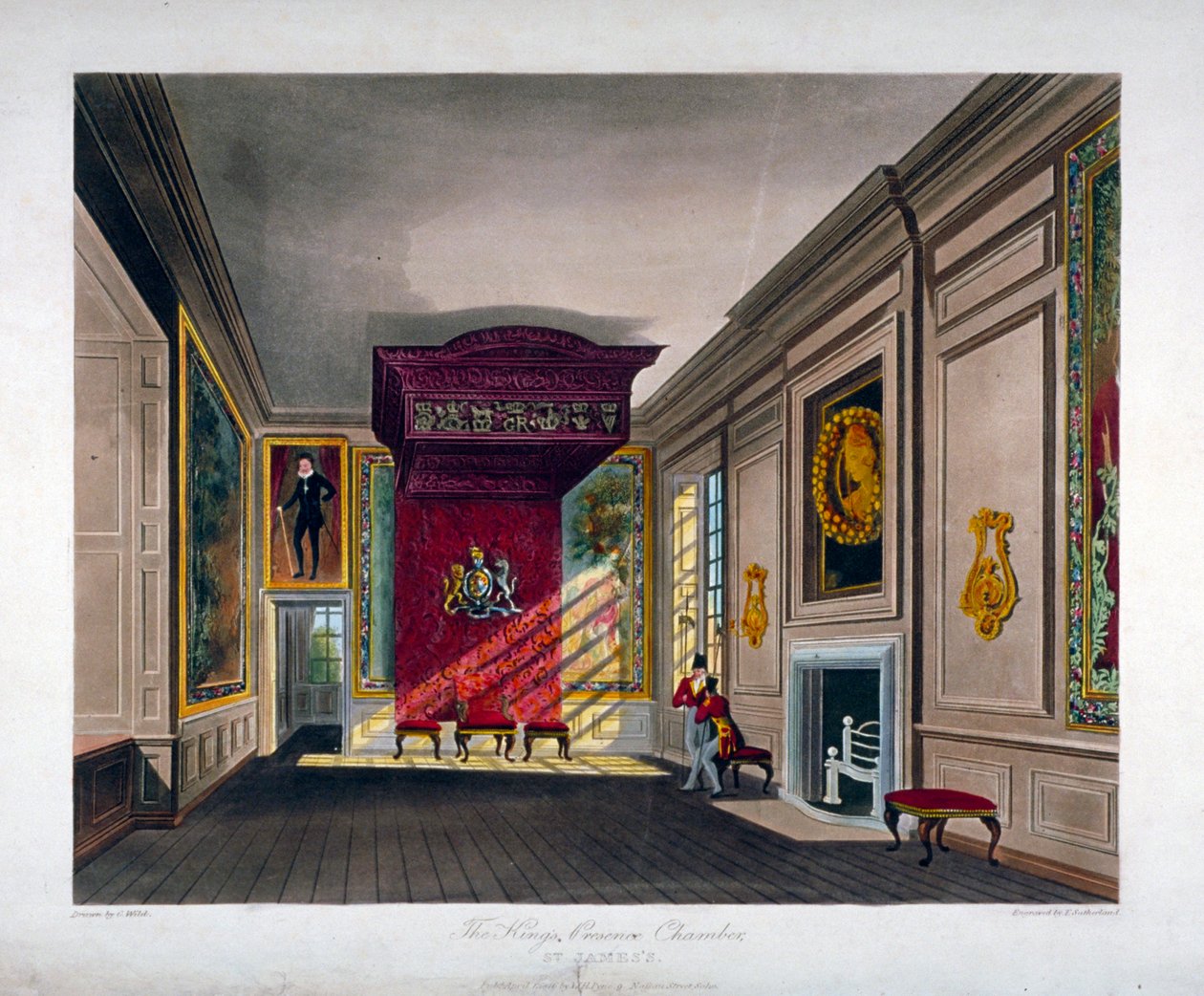 Innvendig utsikt over St James's Palace, Westminster, London, 1816 av Thomas Sutherland