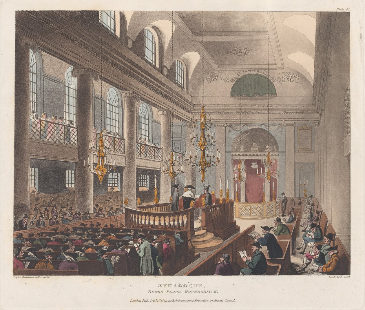 Synagoge, 1. september 1809., 1. september 1809. av Thomas Sutherland