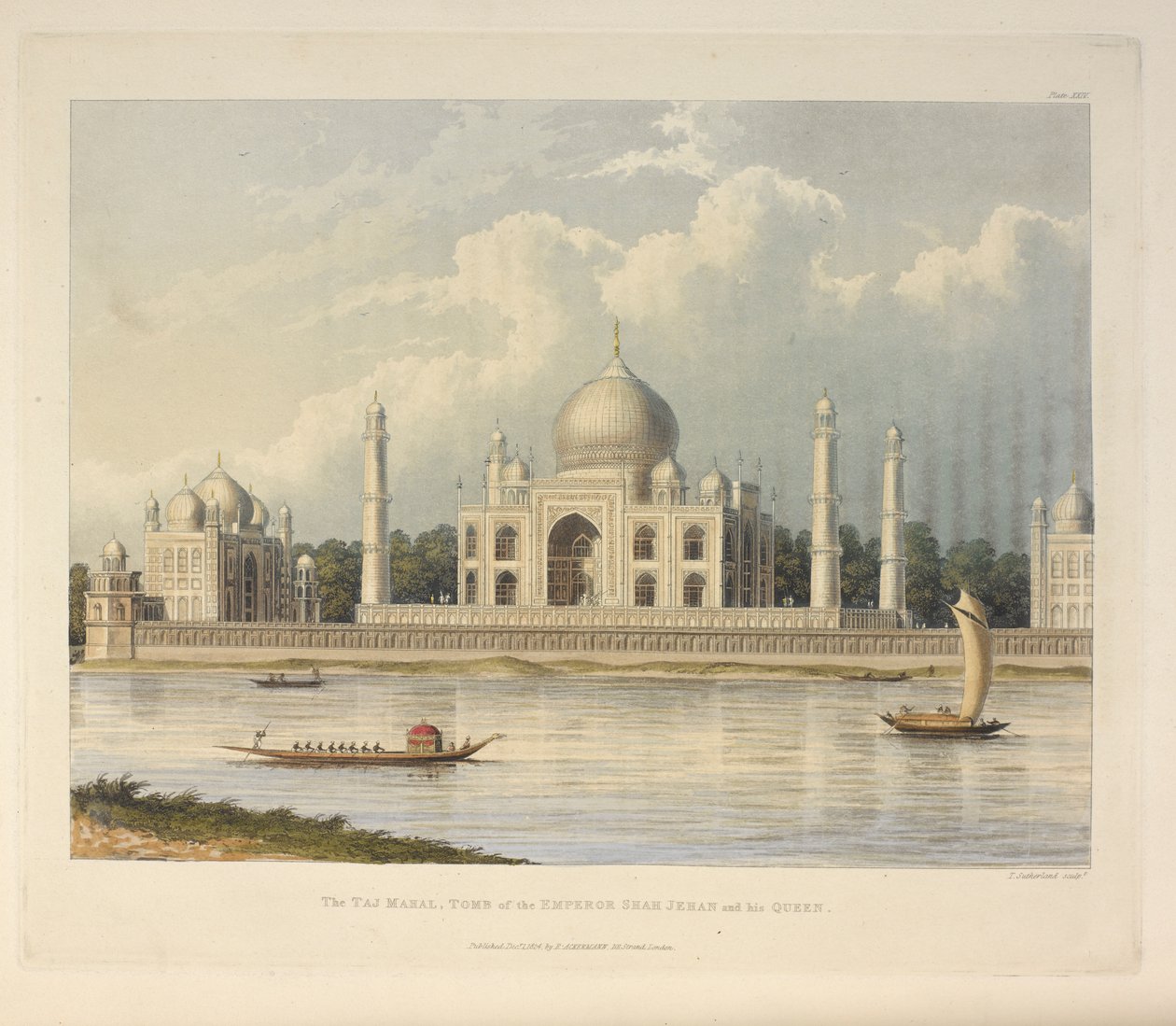 Taj Mahal, graven til keiseren Shah Jehan, illustrasjon fra 