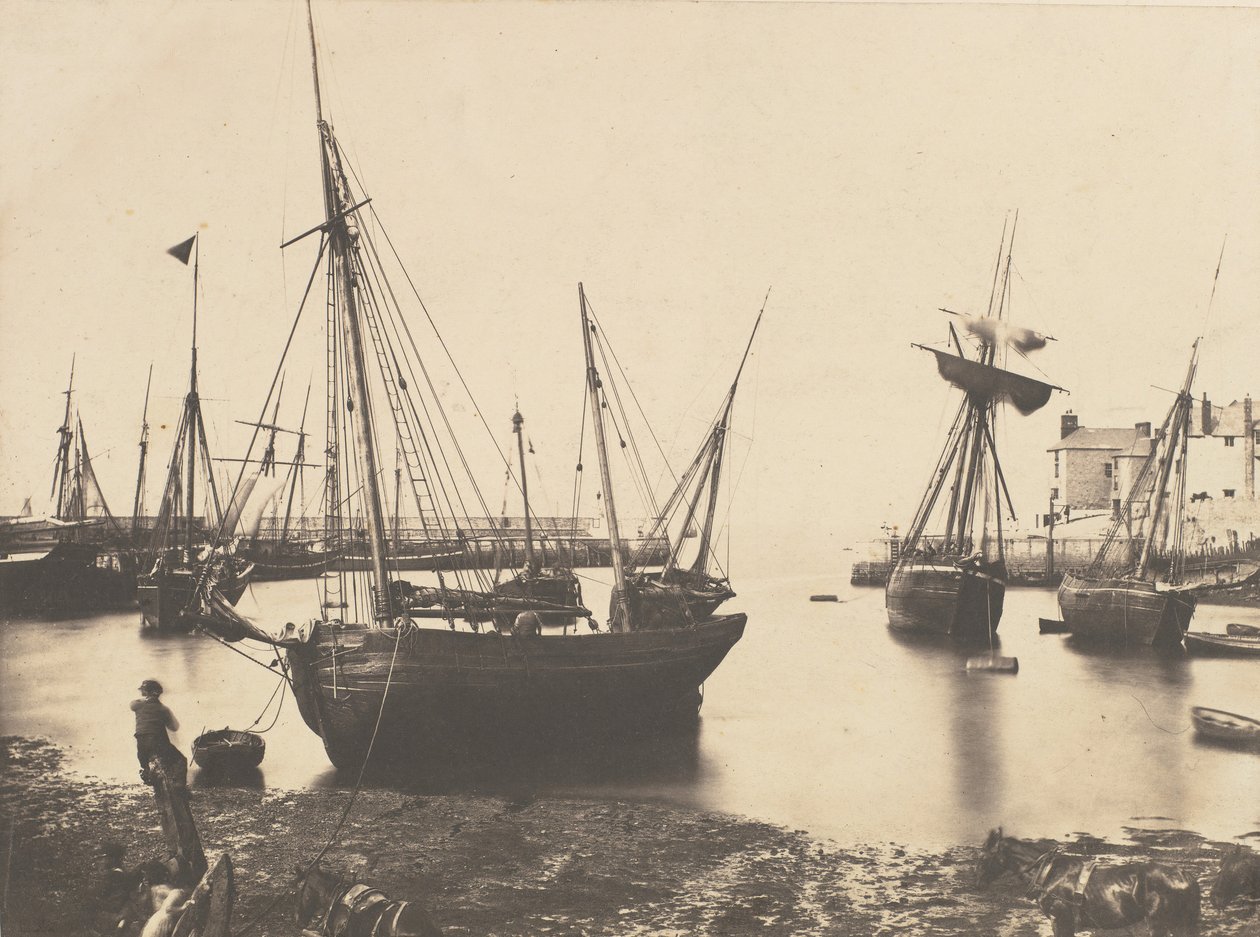 Havnescene, ca. 1855. av Thomas Sutton.