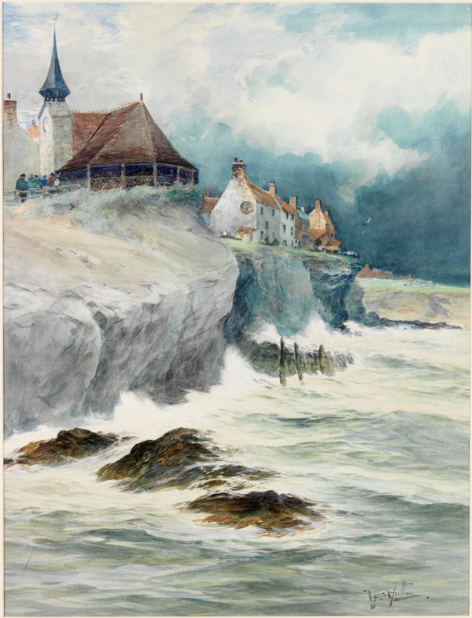 Cullercoats (blyant, wc og kroppsfarge på papir) av Thomas Swift Hutton